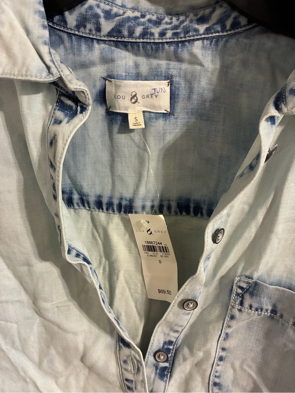Lou & Grey Light Blue Sleeveless Denim Tunic - Picture 2 of 6
